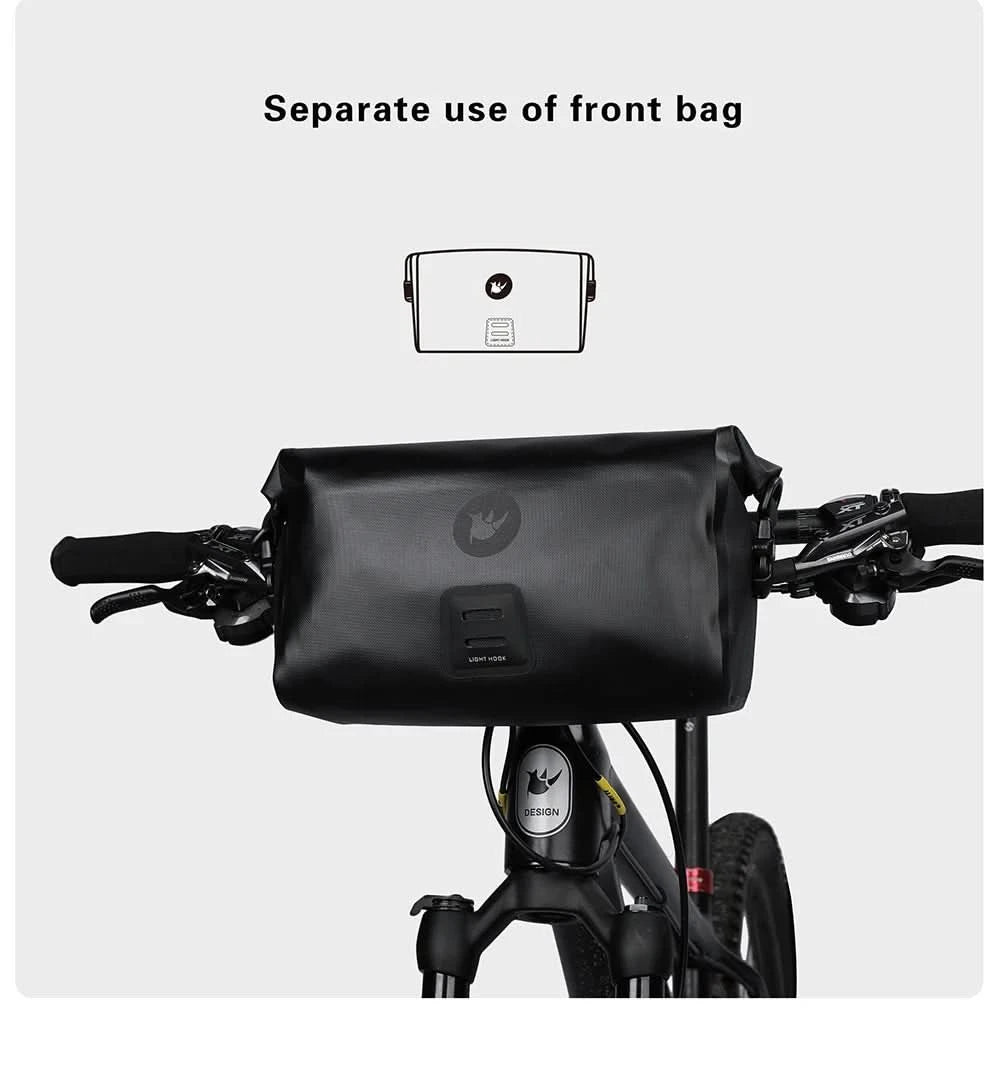 Rhinowalk Fahrradtasche Lenkertasche Wasserdicht Vordertasche Fahrradtasche MTB Multifunktionale Portable 12L MTB Rennrad Lenkertasche