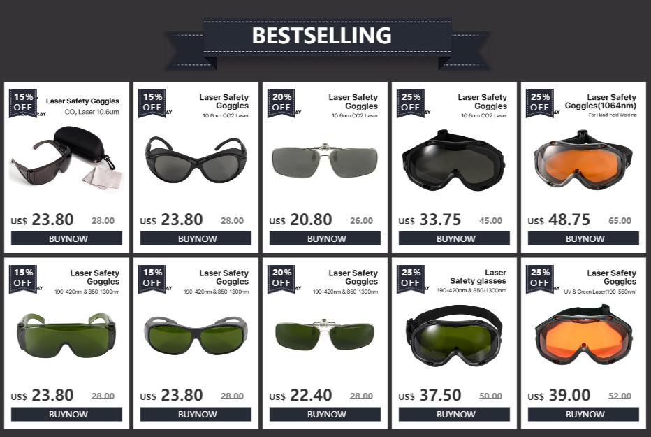 Cloudray 1064nm Style C OD6+ Laser Safety Goggles Protective Glasses Shield Protection Eyewear For YAG DPSS Fiber Laser