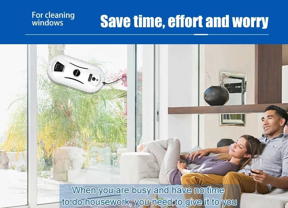 Fensterputzroboter für zu Hause, intelligenter elektrischer Staubsauger mit Fernbedienung und Wischer