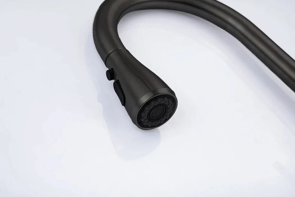 Smarte berührungslose Küchenarmatur gebürstet ausziehbar Infrarot-Sensor Armaturen Schwarz/Nickel Infrarot-Wassermischer Armaturen