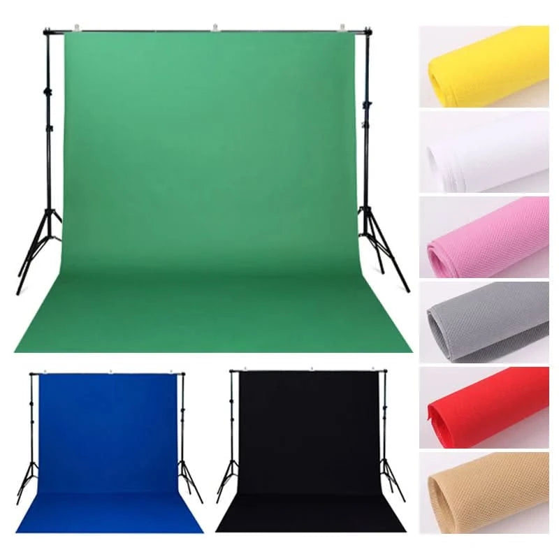 Fotohintergrundrahmen Ständer Softbox Beleuchtungsset Fotostudio-Ausrüstungszubehör mit 3 Hintergrundstoffen und Stativ