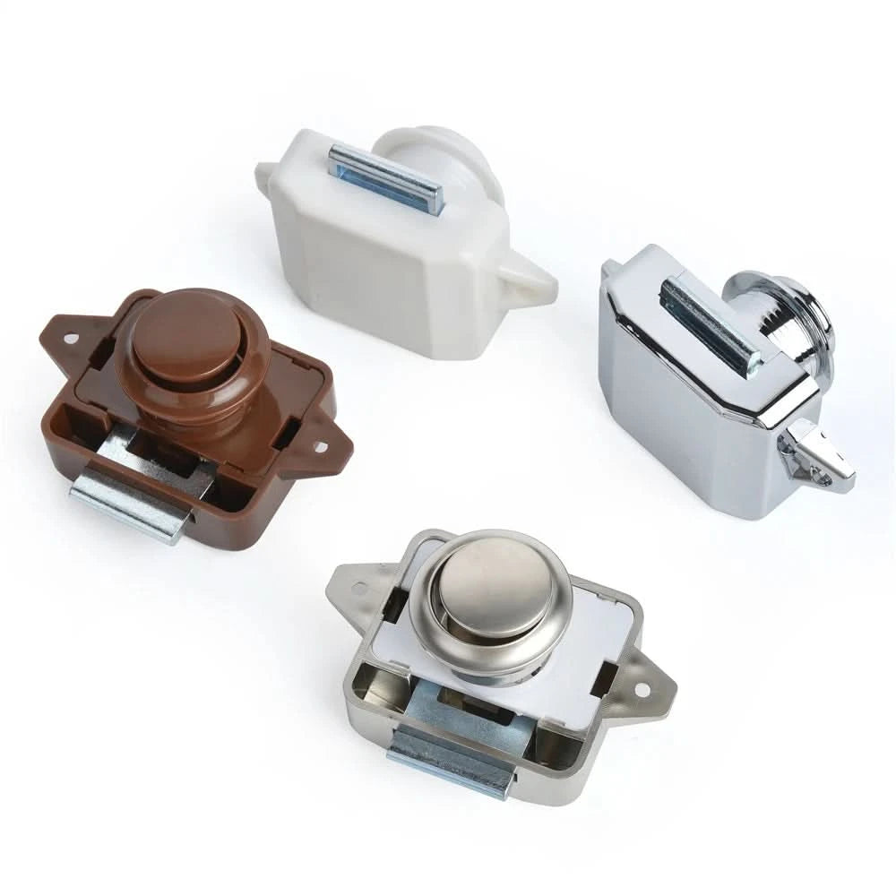 KAK 20 pieces RV Lock Push Lock for Camper Car RV Yacht Push Locks Furniture Cabinet Door Lock Hardware Child Safety Drawer Lock