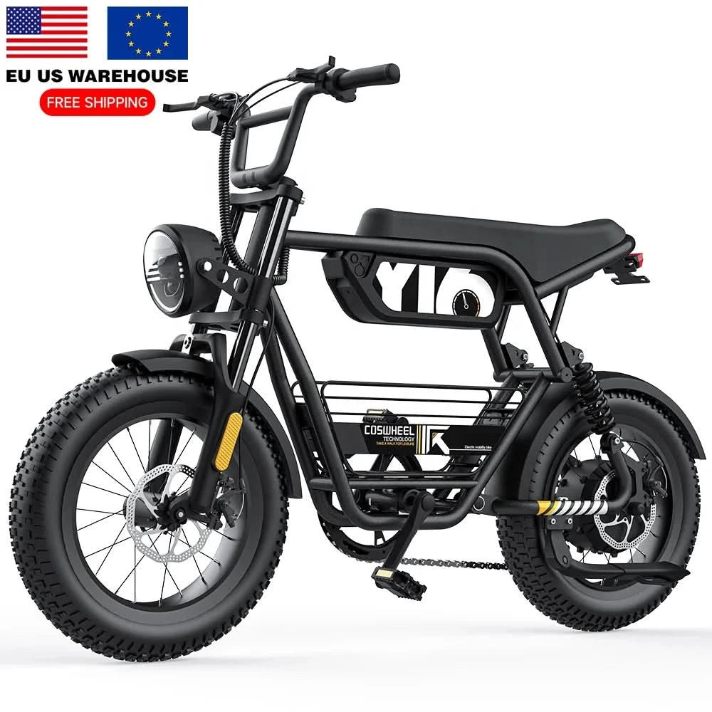 US EU Lager sofort lieferbar Elektrofahrräder 48V 750W 45km/h E-Bike 16" Fat Tire E-Bike 1000W Elektrofahrrad Erwachsene Hybrid Fatbike