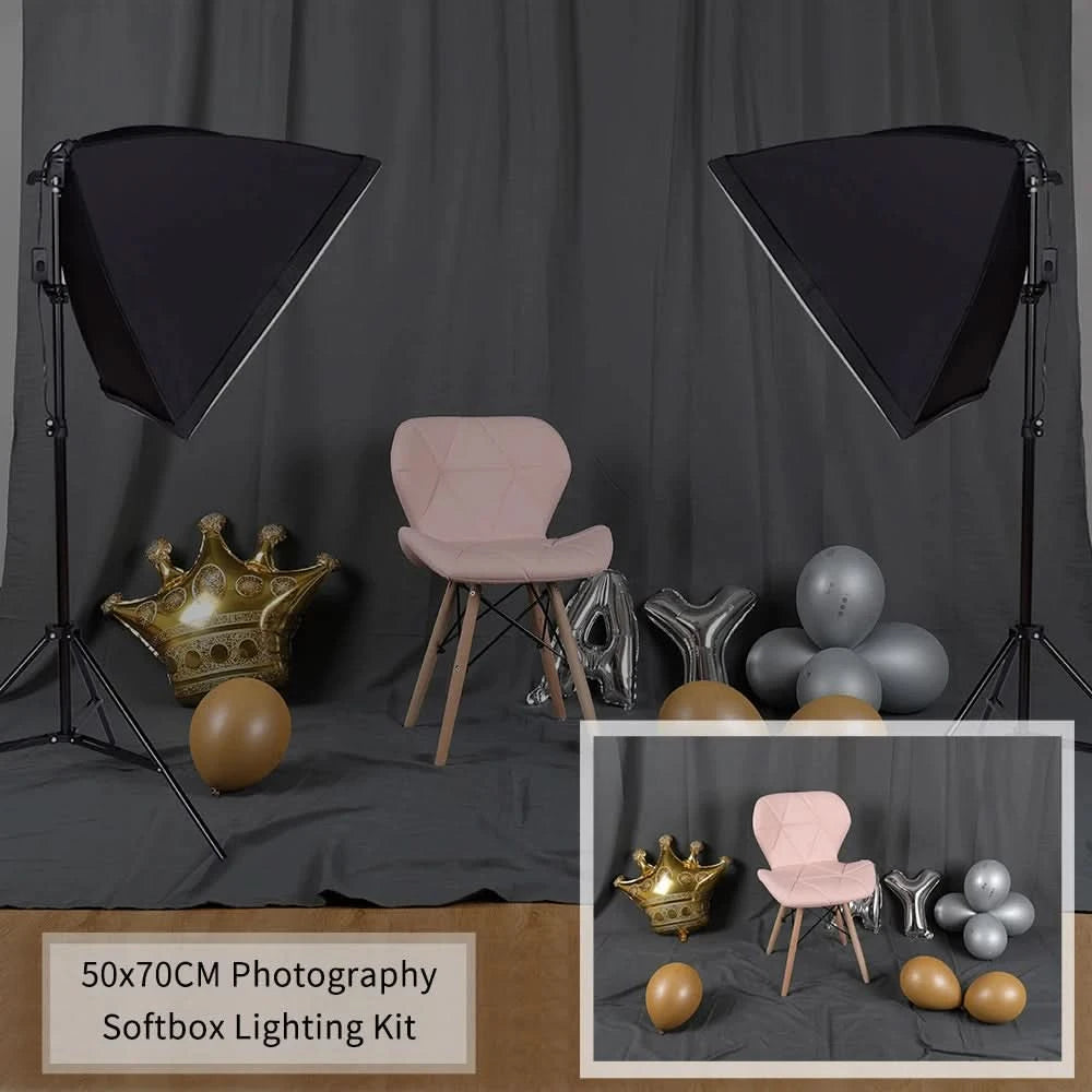 Studio-Kit Foto Softbox Lichtbox Beleuchtung Einzelne Led-Lampe mit Stativ Fotografie Shooting Soft Box Blitz E27 Zubehör
