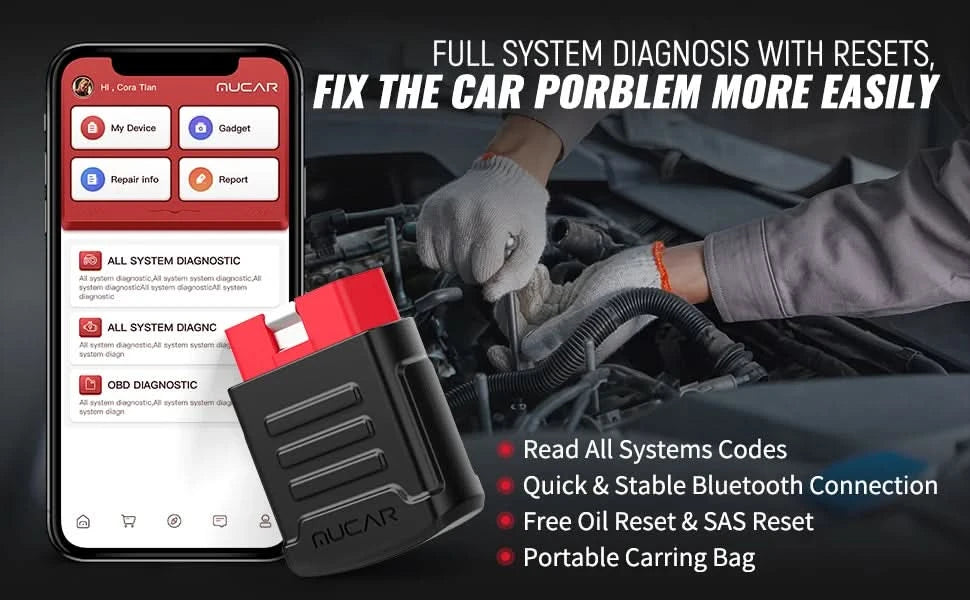 10pcs-100pcs MUCAR BT200/BT200 Pro OBD2 Diagnostic Tool Full System Diagnosis for all cars lifetime free, 15 reset service