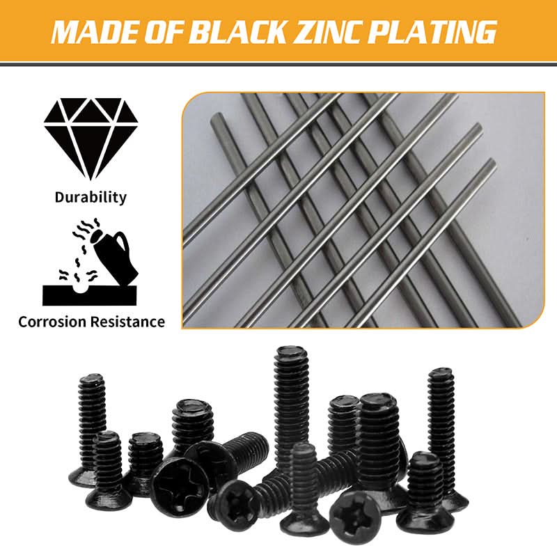 300/360Pcs M2 M2.5 M3 KM Screw Flat Head Phillips Screws Laptop Notebook Screws Set Kit For Computer Notebook Small Screw Kit
