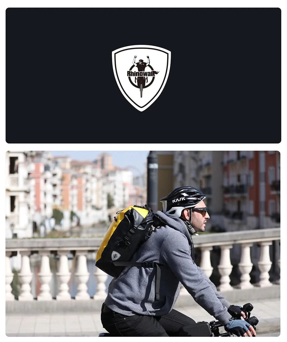 Rhinowalk Fahrradtasche & Gepäckträgertasche, 100 % wasserdicht, 27 l großes Fassungsvermögen, multifunktionale Gepäckträgertasche, Fahrradtaschen
