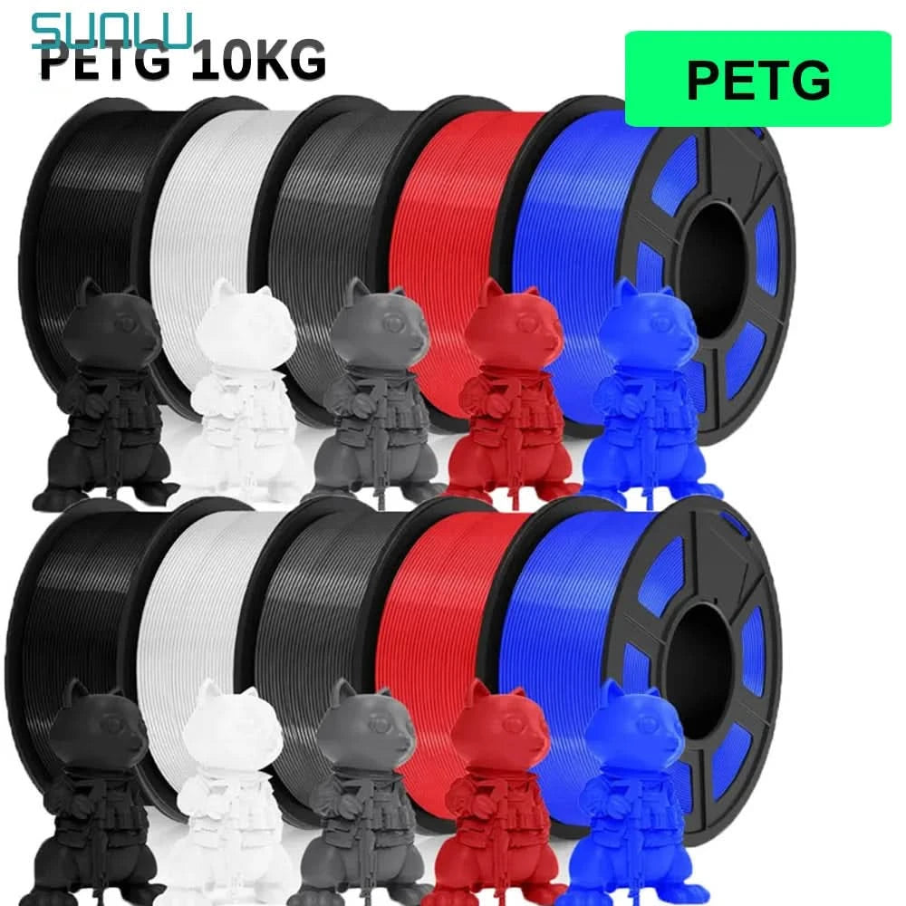 SUNLU 10KG 3D Filament PLA/PLA PLUS/PETG/Easy ABS Filament 1.75mm 10 Rollen 1KG sauber gewickeltes 3D-Drucker-Filament für 3D-Drucker