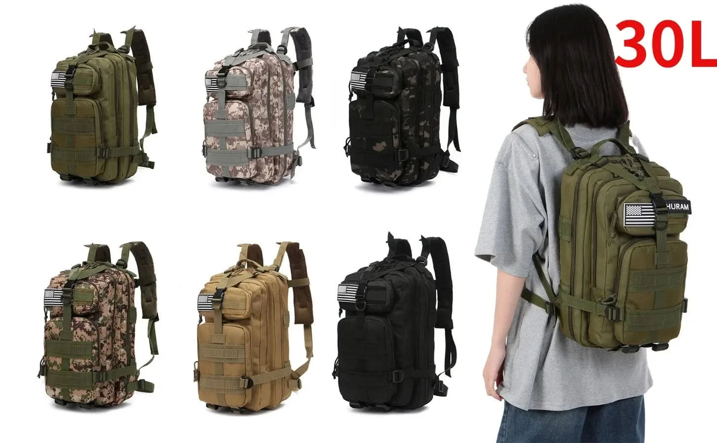 30L/50L 1000D Nylon Wasserdichter Trekking Angel Rucksack Outdoor Rucksäcke Taktische Sport Camping Wandern