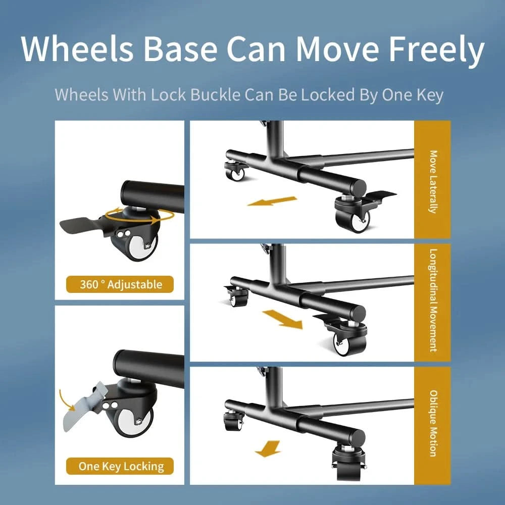 SH 2X2M / 2X3M Background Stand With 4pcs Wheels And 4pcs Fish Clips Photography Backdrop Frame Support For Photo Studio
