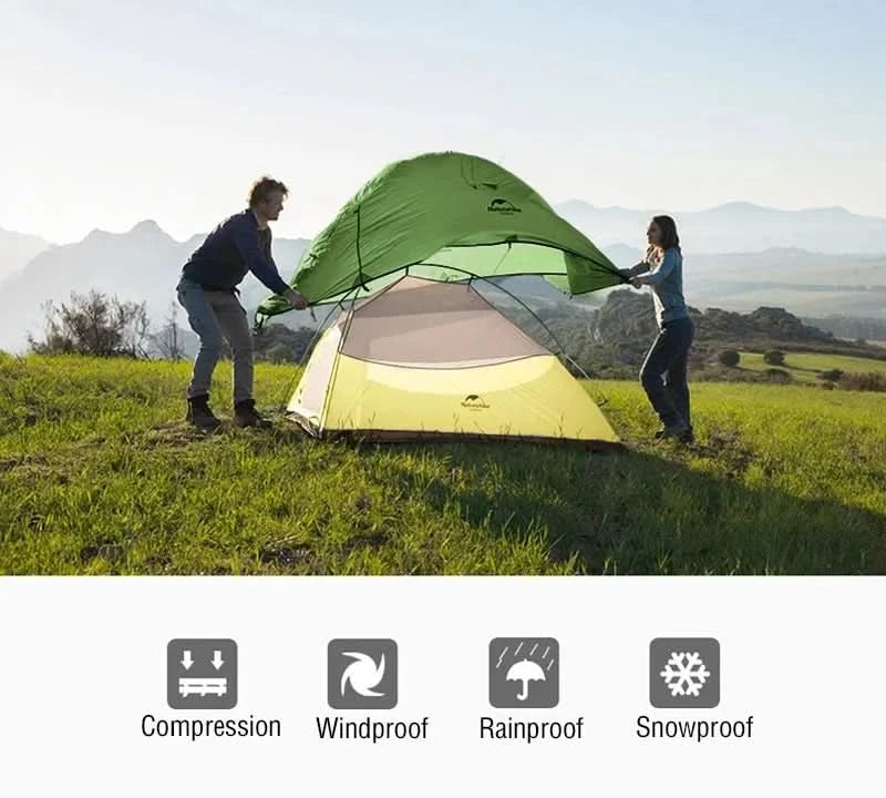 Naturehike Brazil Cloud Up 1-2-3P Camping Rucksack Outdoor Ultraleicht Wasserdichtes Zelt Camping Strandzelt