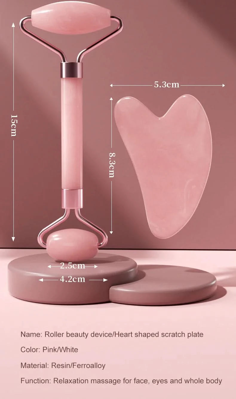 Gesichts-, Hals- und Augenroller aus Harz für die Gesichtsmassage, Instrument für die Gesundheitspflege, Schabebrett, Muskel-Schönheitspflegewerkzeuge