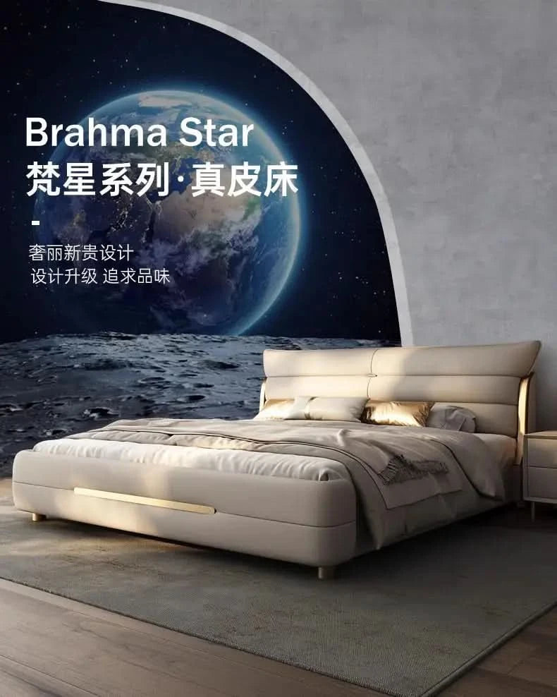 Modern Aesthetic Bed Multifonction Organiser King Size Double Bed Storage Space Marco De Cama Queen Moderno Luxury Furniture
