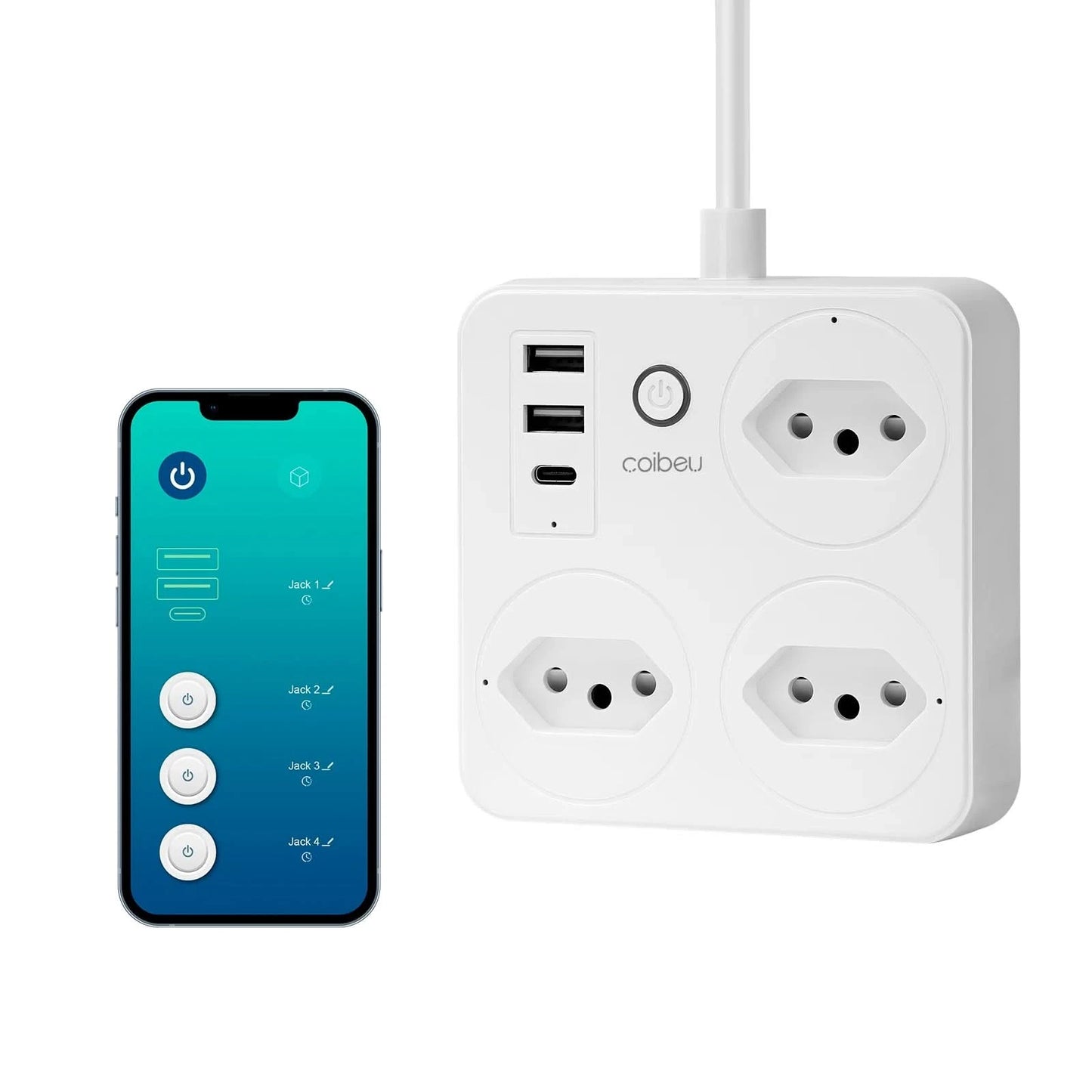 Smart Switch with socket, Brazil line filter, smart plug, USB socket, Smart Switch, Smart Socket