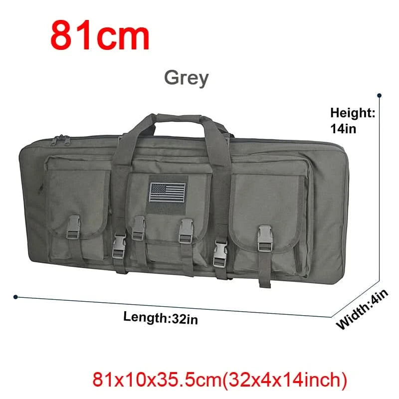 LQARMY 32 38 42 48 Zoll Taktische Doppelgewehrtasche Molle Gewehr-Tasche Scharfschützen Airsoft Gewehr-Tasche Rucksack Jagdwaffenholster