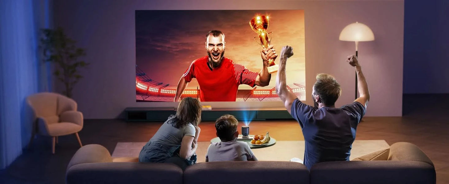 Wimius DLP Mini projector 1080P HD Supported 400ANSI Android TV WIFI Bluetooth Outdoor Portable Pocket Projector with Battery