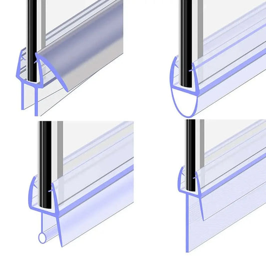 Bath Shower Screen Door Seal Strip 4 to 12mm Seal Gap Window Door Weatherstrip Door Protective Strip Bathroom Hardware