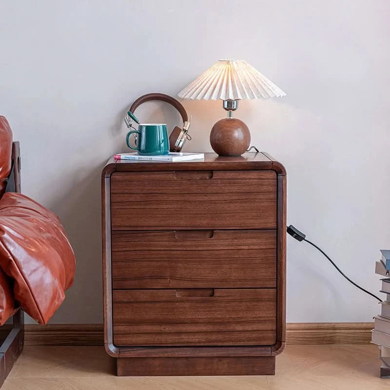 European Retro Nightstands Organizer Drawer Trendy Bedroom Hidden Storage Nightstands Bedsides Classic Mesa De Noche Furniture