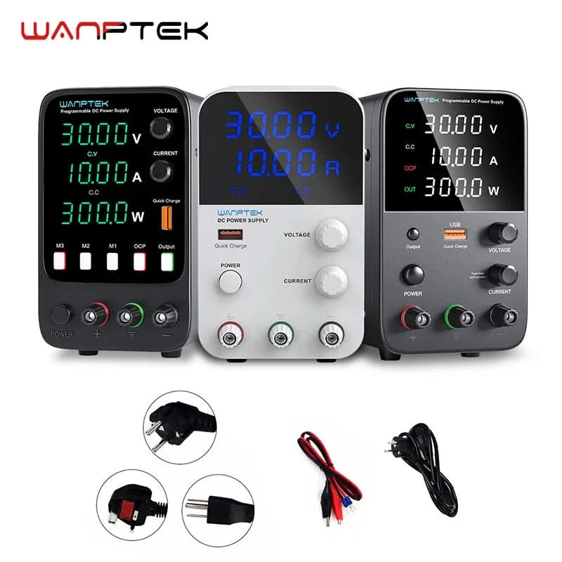 Wanptek Einstellbares Gleichstromnetzteil 30V 10A 60V 5A Labornetzgerät Stabilisiertes Netzteil Spannungsregler Schalter 220V