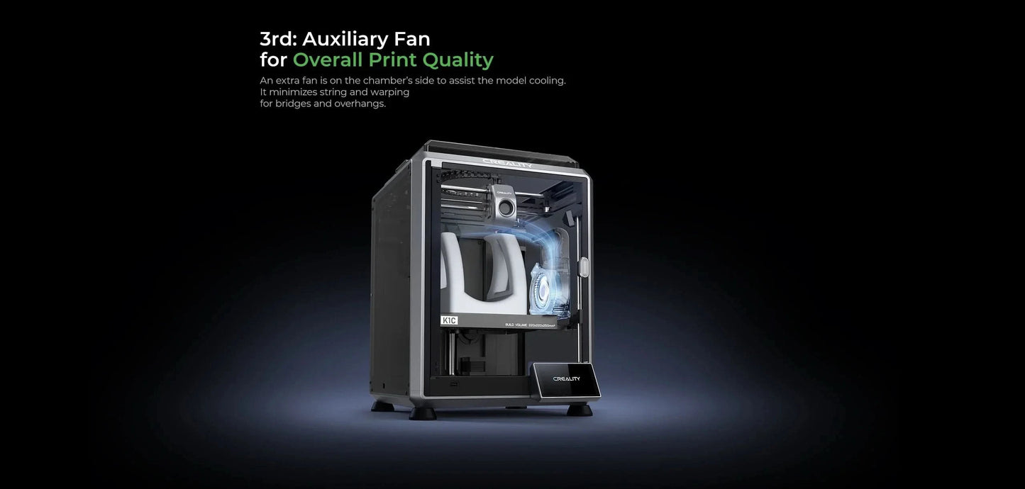 Creality K1/K1MAX/K1C 3D-Drucker mit max. 32MM³/S Durchfluss Hotend, 600MM/S Druckgeschwindigkeit und Dual-Gear Direct Drive Extruder