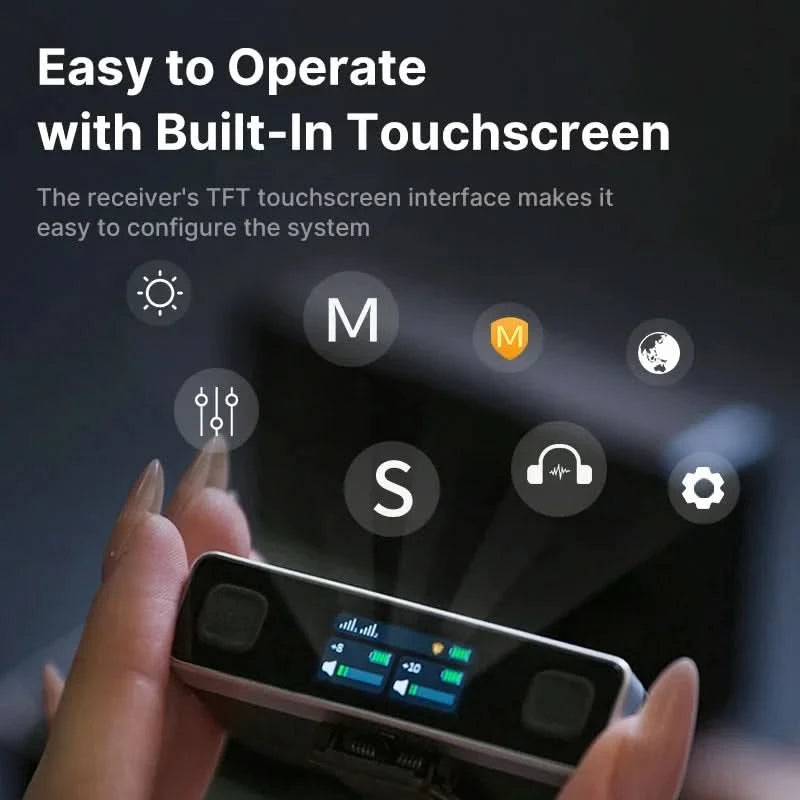 Ulanzi AM18 U-Mic 2.4G Stereo Wireless Microphone 100m Pickup 20+H Dual-Channel Recording for DSLR IOS Android PC Live Interview