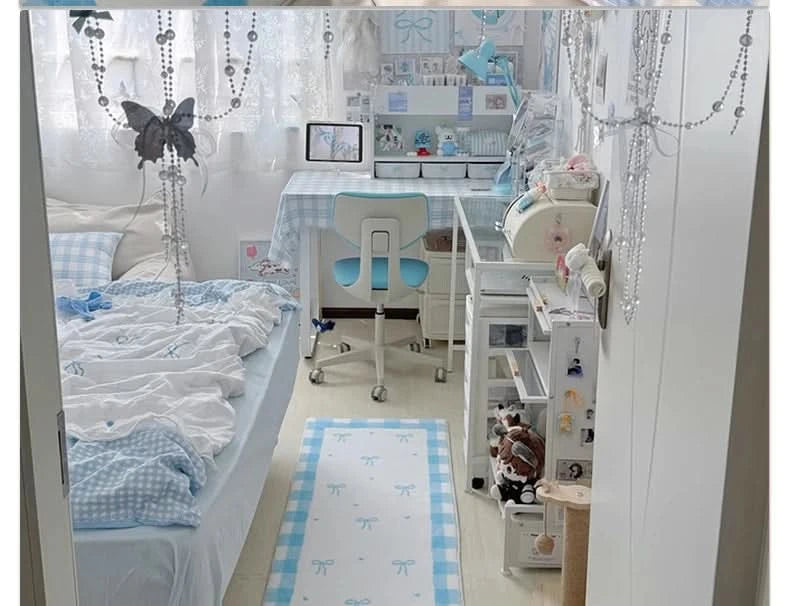 Bedroom Carpet Bedside Floor Mat Cute Soft Plush Room Decor Long Rug Comfortable Shaggy Korean Carpets Home Decoration 침실 카펫