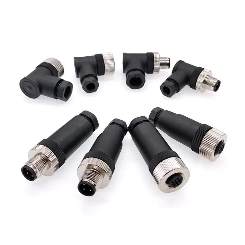M12-Sensorstecker 4-polig 5-polig M12-8 wasserdichter Stecker & Buchse Schraubanschluss A-kodierte Sensorstecker