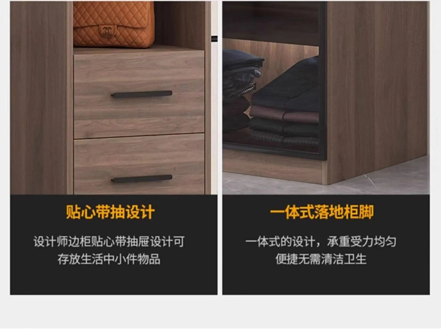 Glass light luxury corner cloakroom wardrobe Double clothes closet cabinets and wardrobes Cabinet dressing clothe home furniture