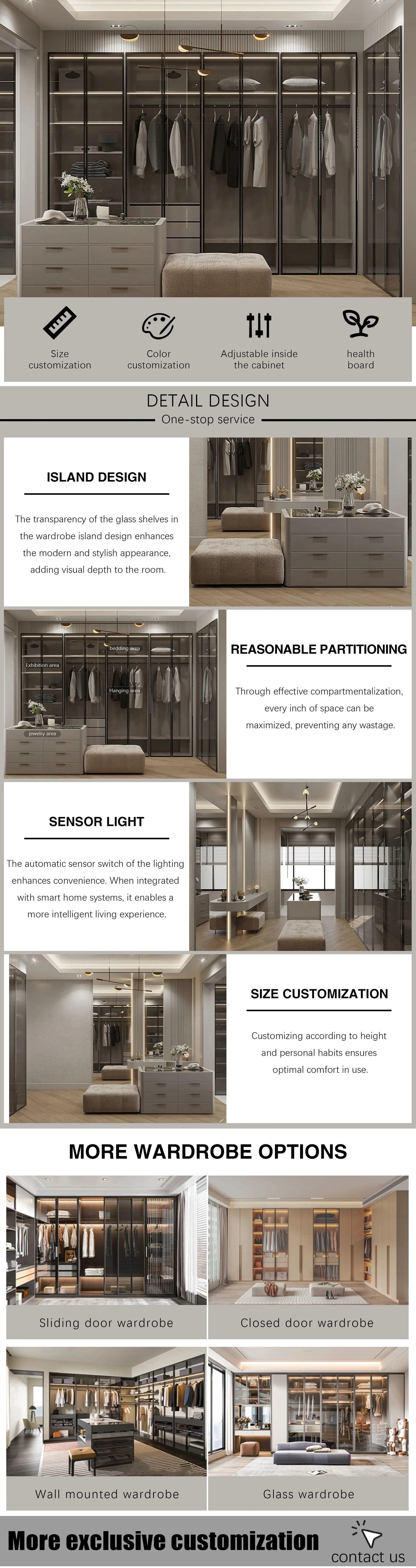 Edgydoor 4-Door Modern Living Room Wardrobe | Wooden Custom Bedroom Storage Cabinet