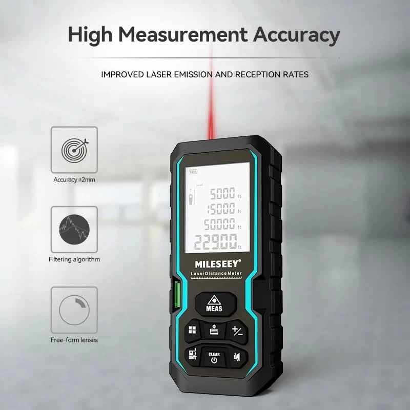 MILESEEY X5 Laser-Distanzmessgerät 40M 50M 60M 80M 100M 120M Laser-Entfernungsmesser Meterlaser