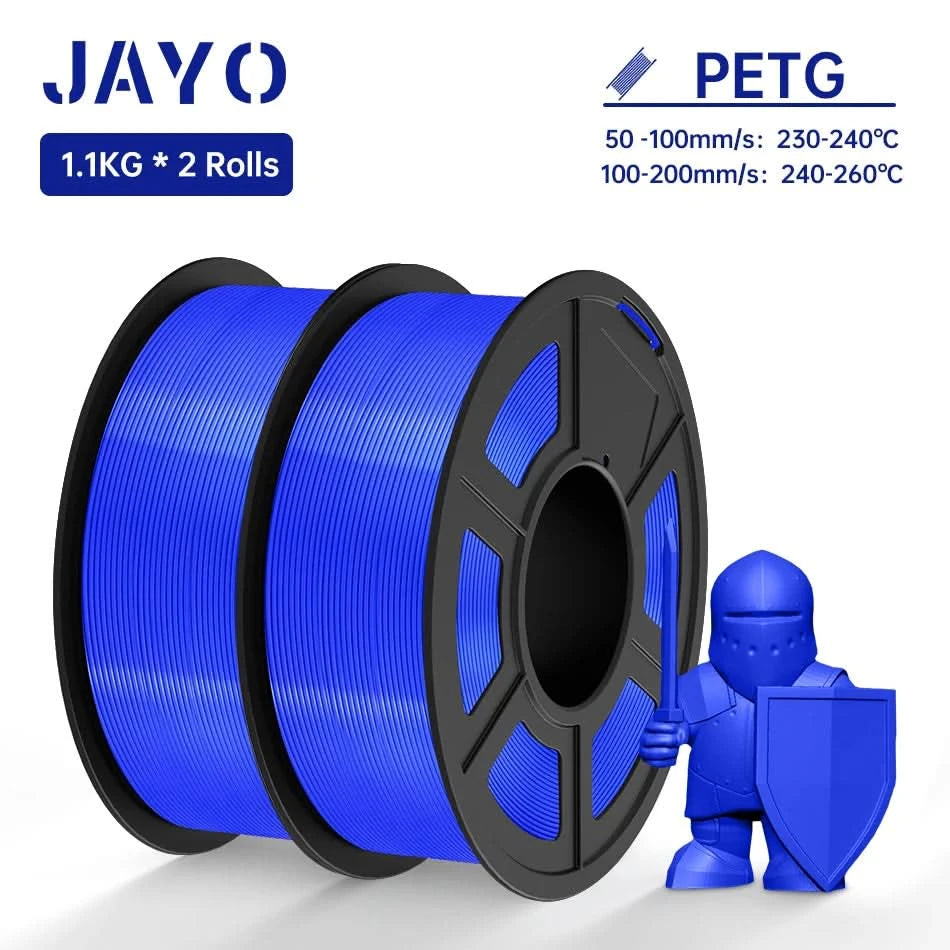 JAYO PETG/PLA/SILK/PLA Meta/PLA+/ABS 2 Rollen 3D-Drucker-Filament 1,75 mm Kreatives Modellmaterial für Kinder für 3D-Stift-Filament