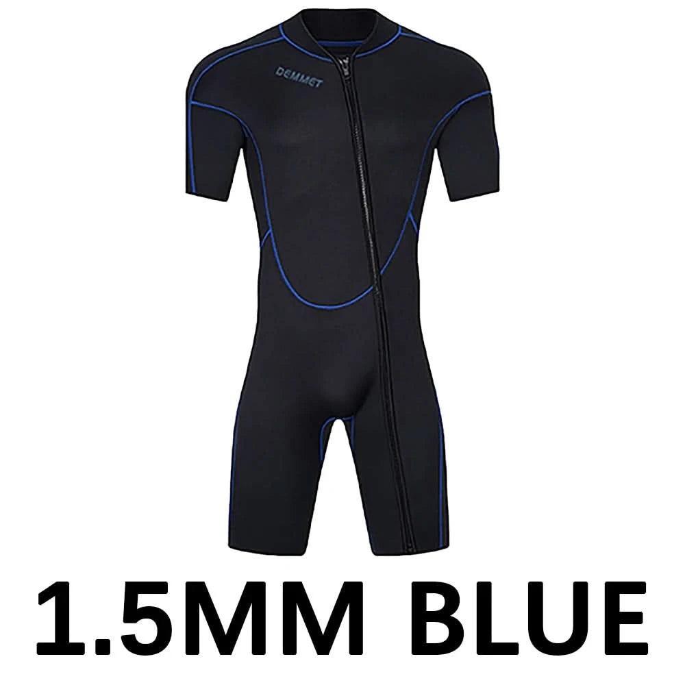 Taucher-Neoprenanzug 1,5-3 mm, einteilig, Neopren, Herren und Damen, Ganzkörper-Neoprenanzug, Sonnenschutz, warm, Badeanzug, Schwimmen, Surfen, Schnorcheln