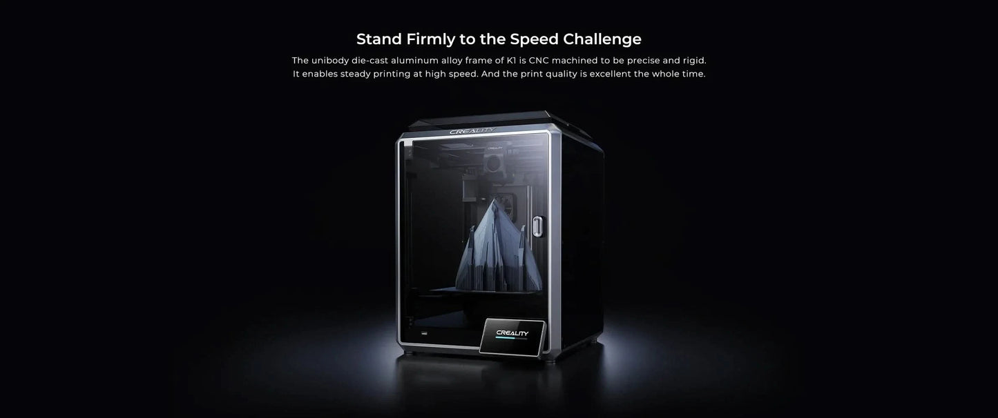 Creality K1/K1MAX/K1C 3D-Drucker mit max. 32MM³/S Durchfluss Hotend, 600MM/S Druckgeschwindigkeit und Dual-Gear Direct Drive Extruder