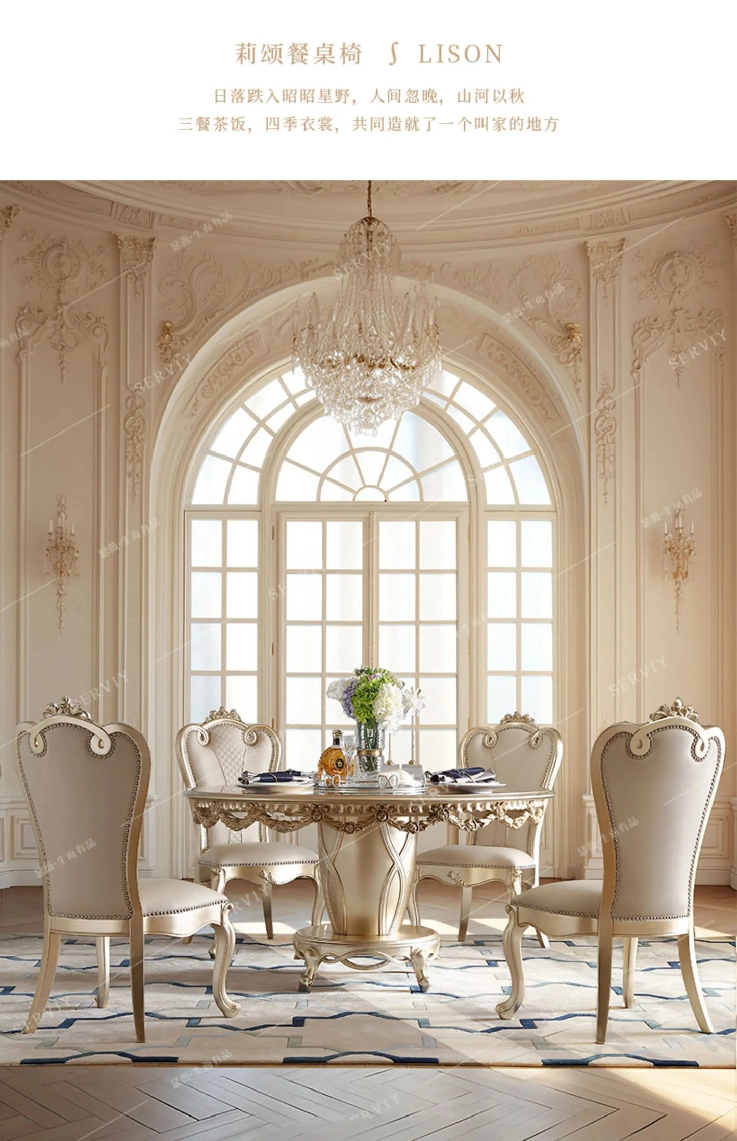 Kitchen Mobile Dining Table  Non Slip Modern Dining Table Set Living Room Esstisch House Accessories Luxury Unique Round Design
