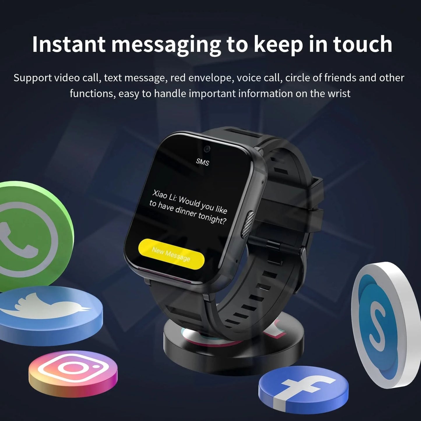 Q668 4G Smartwatch 2025 Uhren 1,99 Zoll Herren Geschenk mit SIM Wifi Android IOS Wasserdicht Outdoor GPS Smartwatch für Xiaomi
