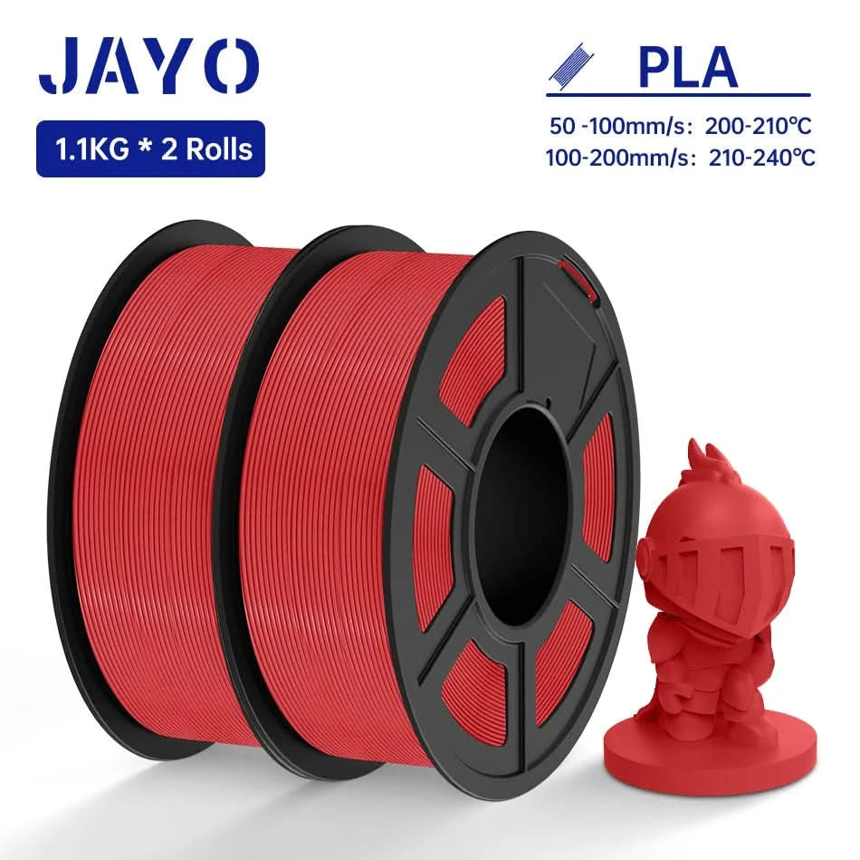 JAYO PETG/PLA/SILK/PLA Meta/PLA+/ABS 2 Rollen 3D-Drucker-Filament 1,75 mm Kreatives Modellmaterial für Kinder für 3D-Stift-Filament