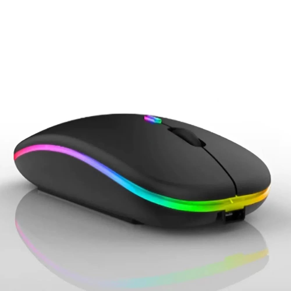 Kabellose Maus mit wiederaufladbarem Akku, 2,4 GHz, RGB-LED, Home Office