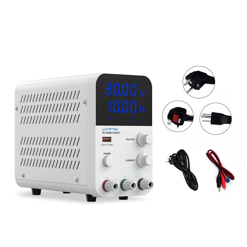 Wanptek Einstellbares Gleichstromnetzteil 30V 10A 60V 5A Labornetzgerät Stabilisiertes Netzteil Spannungsregler Schalter 220V