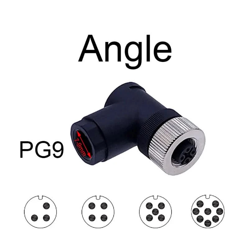 M12-Sensorstecker 4-polig 5-polig M12-8 wasserdichter Stecker & Buchse Schraubanschluss A-kodierte Sensorstecker