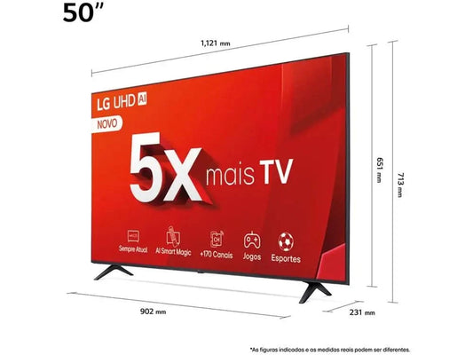 Smart TV 50 "4K LG Ultra HD 50UT8050 with Processor A5 Ger7 AI Alexa/Chromecast Integrated Game Optimizer webOS 24