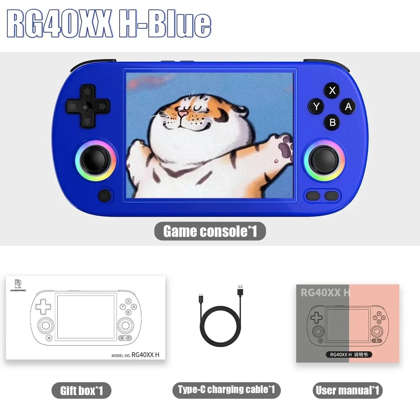 ANBERNIC RG40XX H Retro-Handheld-Spielkonsole RG40XXH Videoplayer Smartpro 4,0 Zoll IPS-Bildschirm Linux 5G WIFI 256G 300+ PSP-Spiele