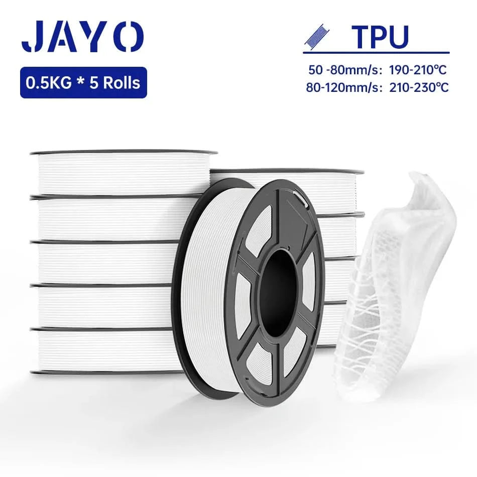 JAYO PLA / ABS / PETG / Silk / ASA / TPU / PLA+ Filament 10 Rollen 3D-Drucker-Filament 1.75MM 0.65/1/1.1KG sauber gewickeltes 3D-Filament