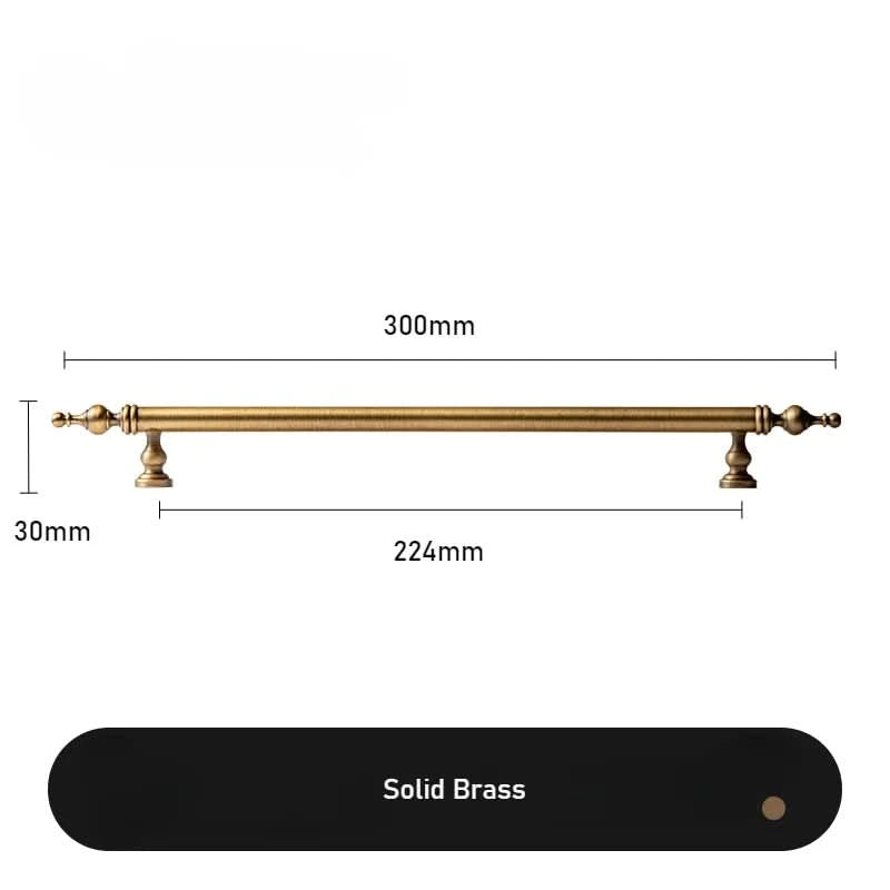 Tinyhob Solid Antique Bronze Pull Brass Cabinet Knobs T Bar Funiture Wardrobe Appliance Handle Long Pull Drawer Handle