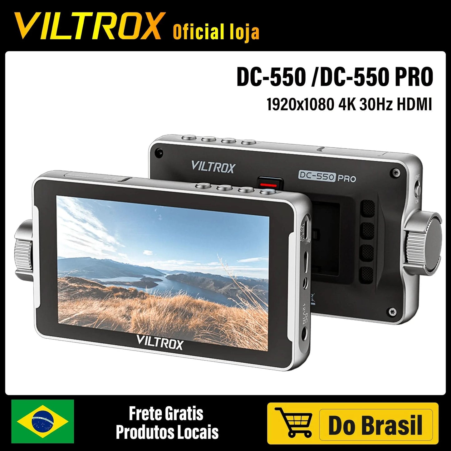 VILTROX DC-550 5,5 Zoll Professioneller Kamerastudio-Monitor 4K 30Hz HDMI Touchscreen Feld 3D LUT Director Monitor 1920x1080