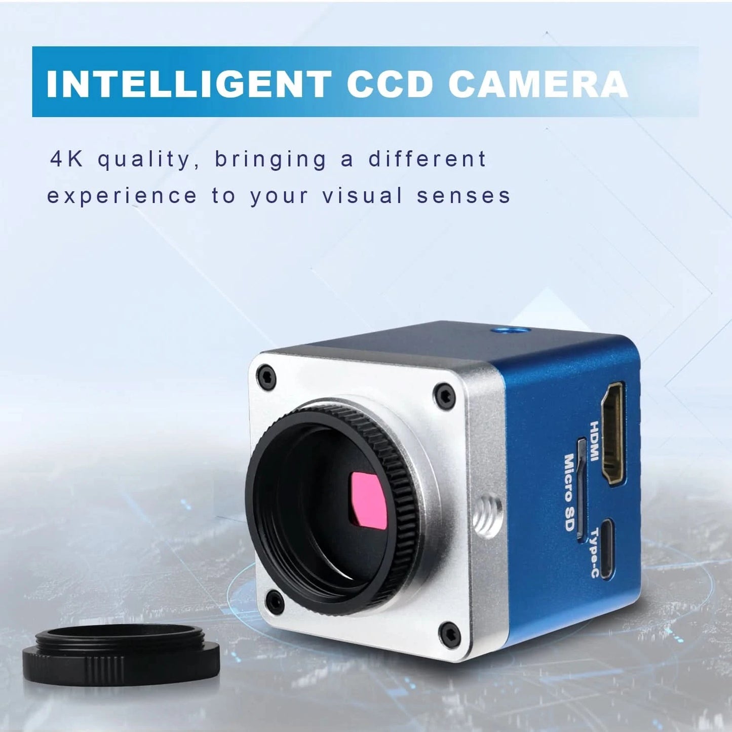 YIZHAN 4K UHD Electron Digital Microscope 1080P 60FPS Video Industrial Welding Camera 150X Lens Folding Stand for PCB Repair