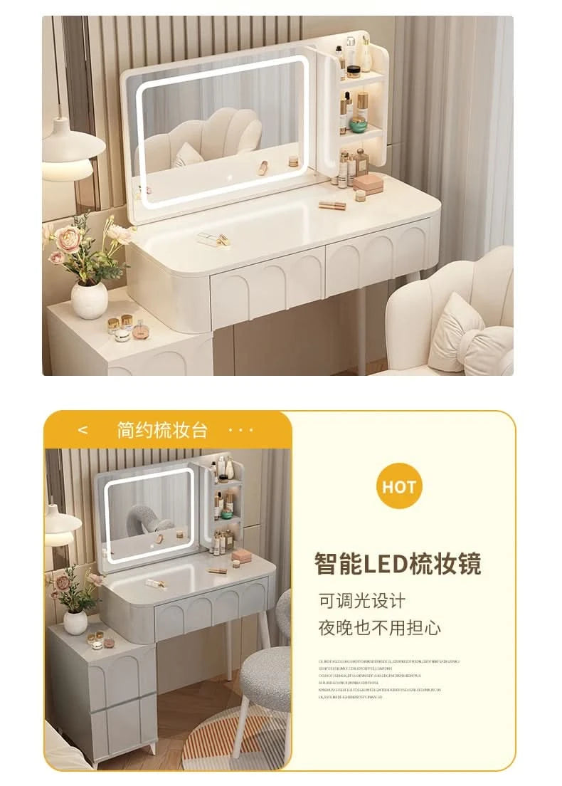White Home Dressing Table Wood Cute Comfortable Luxury Dressing Table Minimalist Modern Muebles De Dormitorio Room Furnitures