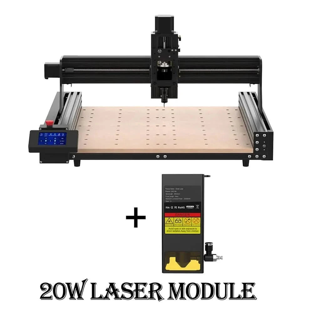 Twotrees TTC450 CNC Engraving Machine 80W CNC Module PCB Wood Milling Cutting Machine Laser Carving Cutter GRBL Control ER11