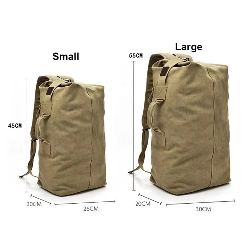 Outdoor-Reisetasche Rucksack Mode Große Kapazität Rucksack Herren Leichter Rucksack Herren Gepäck Canvas Eimer Schultertaschen für Männer