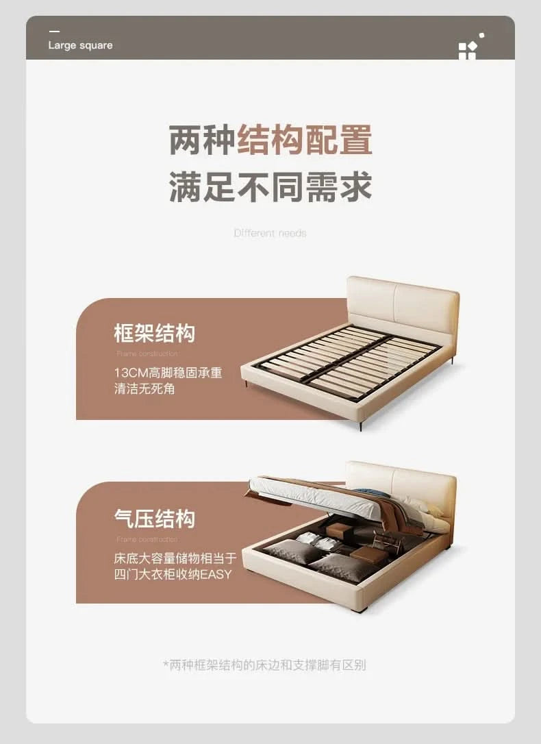 Hotel Modern Bed French Luxury High Quality Leather Fashionable Beds Confortable Solid Wood Bed Letti A Castello Home Furniture