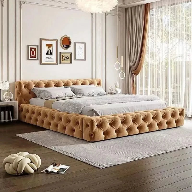 Queen Size Bed Frame European Designer Italian Girls Bed Frame Storage Wooden Cheap Muebles Para Dormitorio Nordic Furniture
